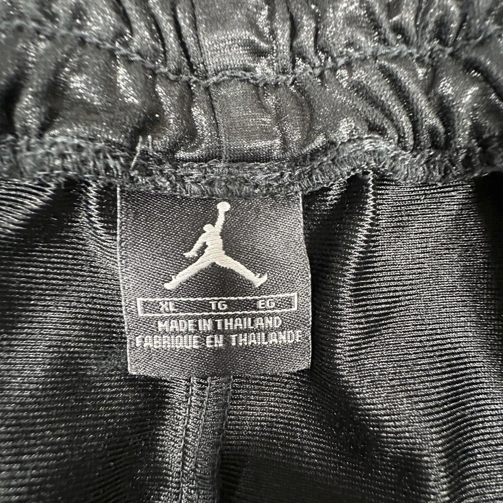Vintage Nike Air Jordan Dazzle Shorts Mens XL Black Shiny Y2K Jumpman PLS READ
